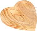 Heart-Shaped Wooden Prayer Bowl Plate with Engraved Cross and Prayer Cards, Thanksgiving Christmas Home Decor Gift