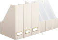 Feifeiya Magazine Holder Set of 6 Cardboard File Holder Desk, Beige