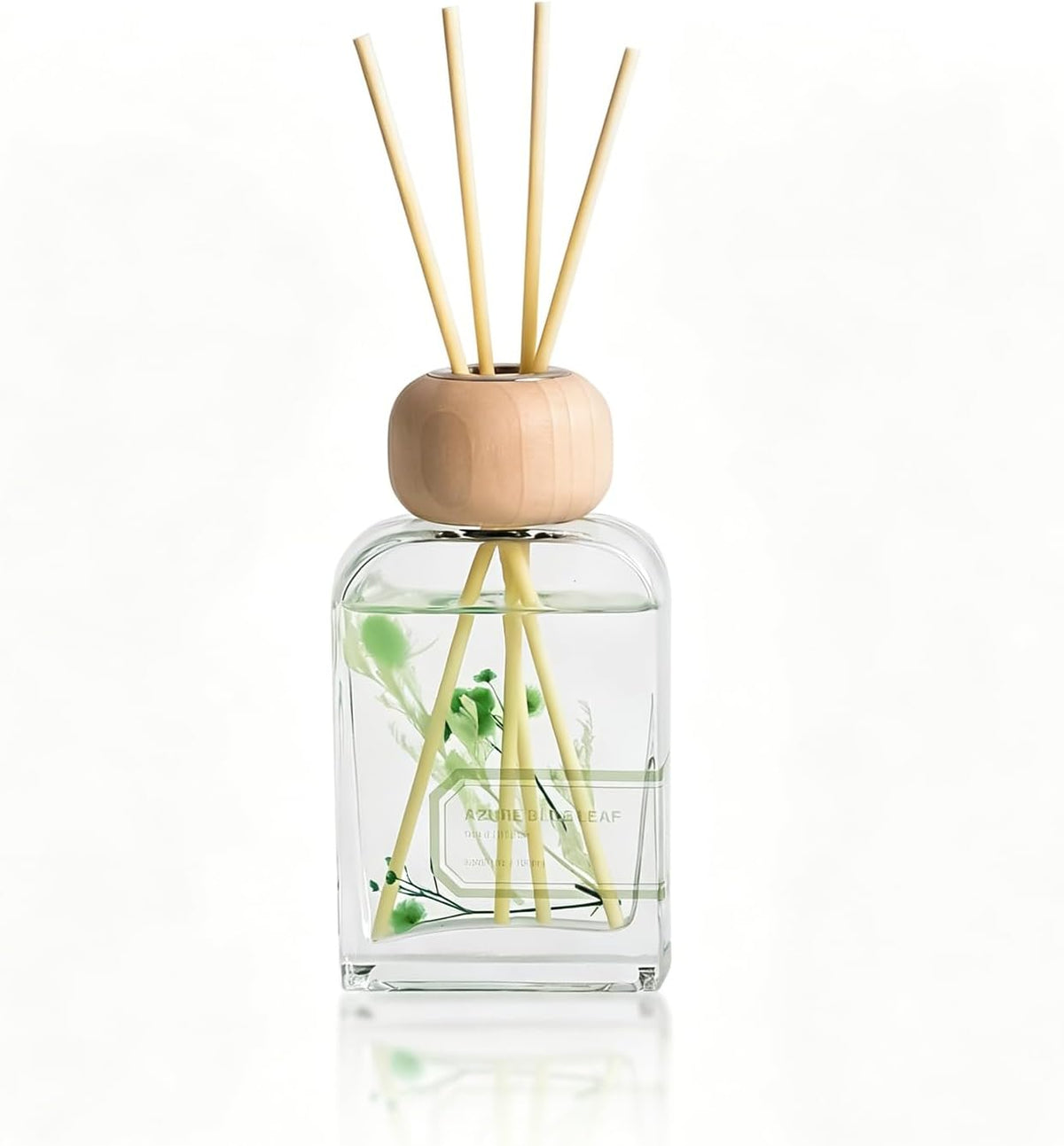Reed Diffuser Set, 3.4 fl oz - Refreshing Scented Oil Diffuser with Sticks, Earl Grey Woods Bathroom Scent Diffuser, Home Fragrance for Bedroom, Living Room, Bathroom Shelf Decor