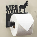 Donkey Toilet Paper Holder Wall Mounted, Bathroom Decorative Metal Toilet Paper Mega Roll Holder, Rustproof Matte Black Toilet Paper Roll Dispenser for Kitchen Washroom