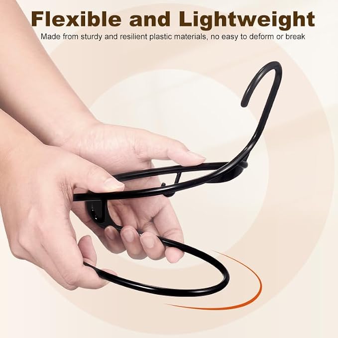 HOUSE DAY Black Plastic Hangers 200 Pack, Slim Space-Saving Clothes Hangers