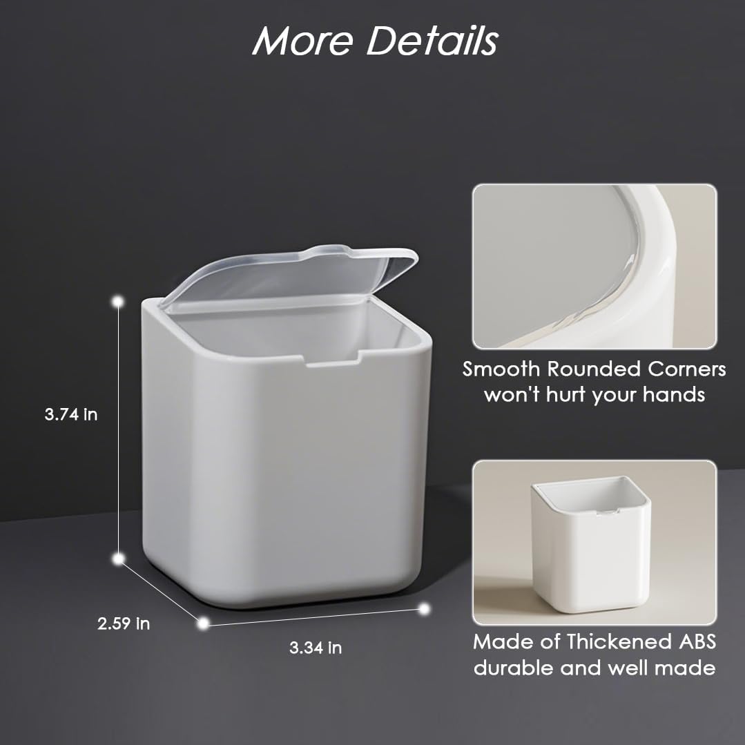 Wall Mounted Toothbrush Holder, No Drilling Shower Holder with Cover for Toothbrushes, Shaver, Toothpaste Storage, Make-up Brushes Caddy