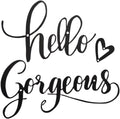 Lylence Hello Gorgeous Girl Wall Art, Metal Women Room Decor Bathroom Decor