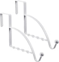 Hotop 2 Pcs Metal Over The Door Hooks, Clothes Hanger, White
