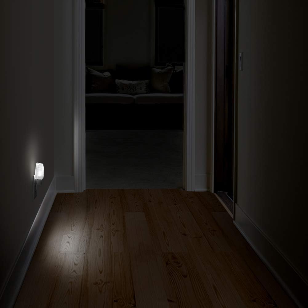 Emotionlite Plug-in Night Light Dusk to Dawn Sensor, Neutral White, 4 Pack