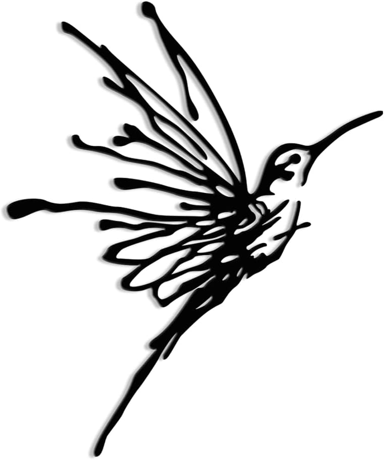XORT 3D Hummingbird Metal Wall Art, Outdoor Decor Sculpture Sign