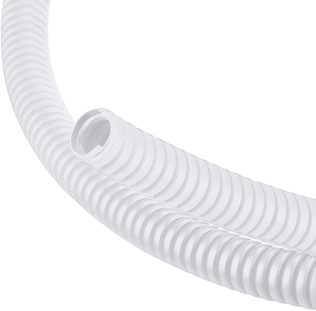 1/4 Inch x 24.6 ft Wire Loom Split Tubing Guard Plastic, White