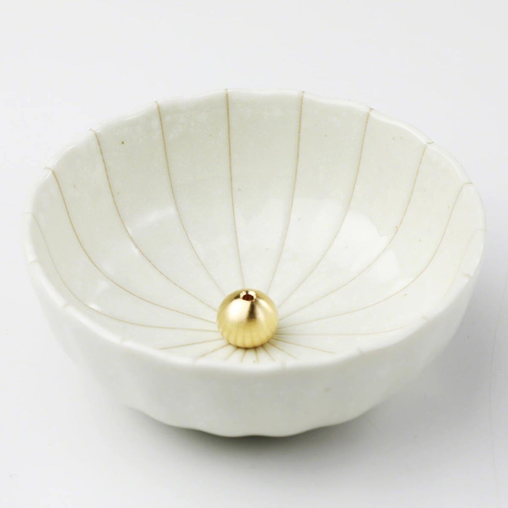 Asayu Japan Sakura Incense Gift Set with White Lotus Holder, Low Smoke