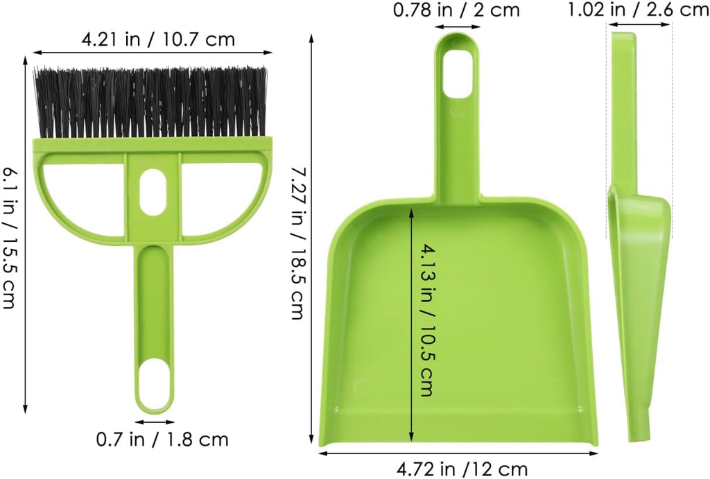 DECHOUS 6 Pack Mini Broom and Dustpan Set Desktop Cleaning Brush Set with Soft Bristles and Pointed Bristles for Desk Keyboard Windowsill Counter Home Office Sweeping Tools