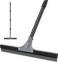 nacena Floor Squeegee with 62-in Long Adjustable Handle, Black Grey