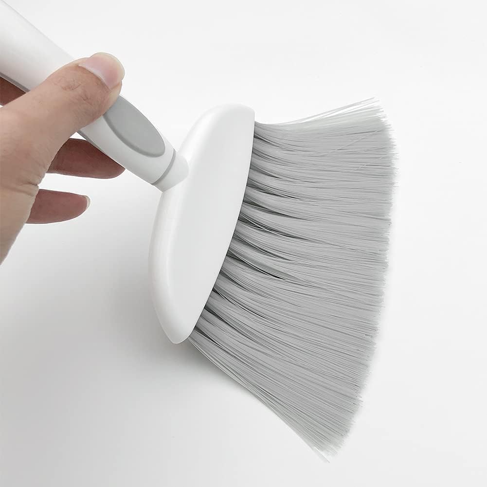 Dust pan Mini Dustpan and Brush Set, Small Broom, Hand Broom, Gray, 2-Pack