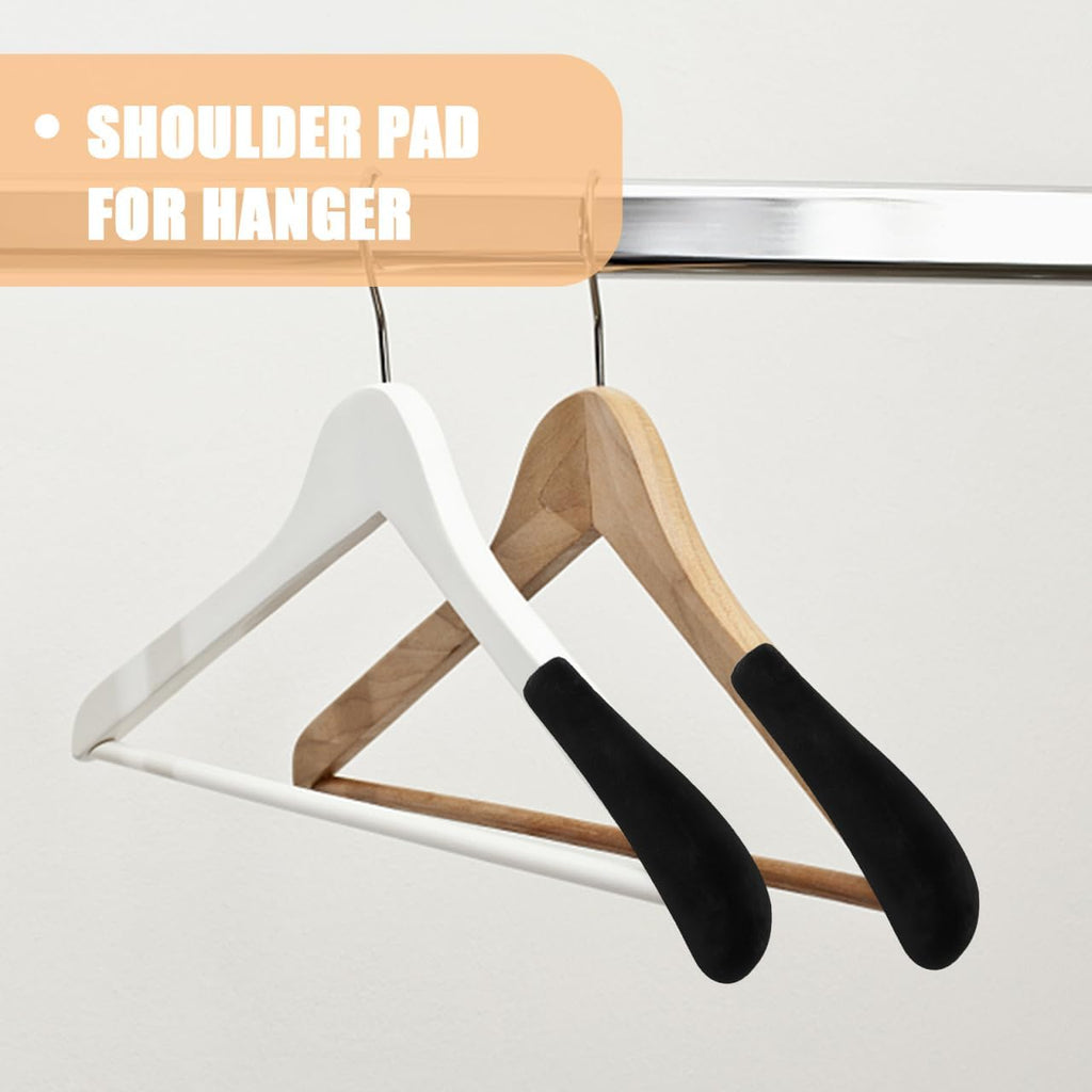 Luxshiny 10pcs Hangers Shoulder Pads: Velvet Hanger Shoulder Shaper Cushion Pad for Closet Wardrobe Home Hotel Dorm (Pack of 2)