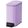 Cesun Small Bathroom Trash Can with Lid, 1.6 Gal, Soft Close, Purple
