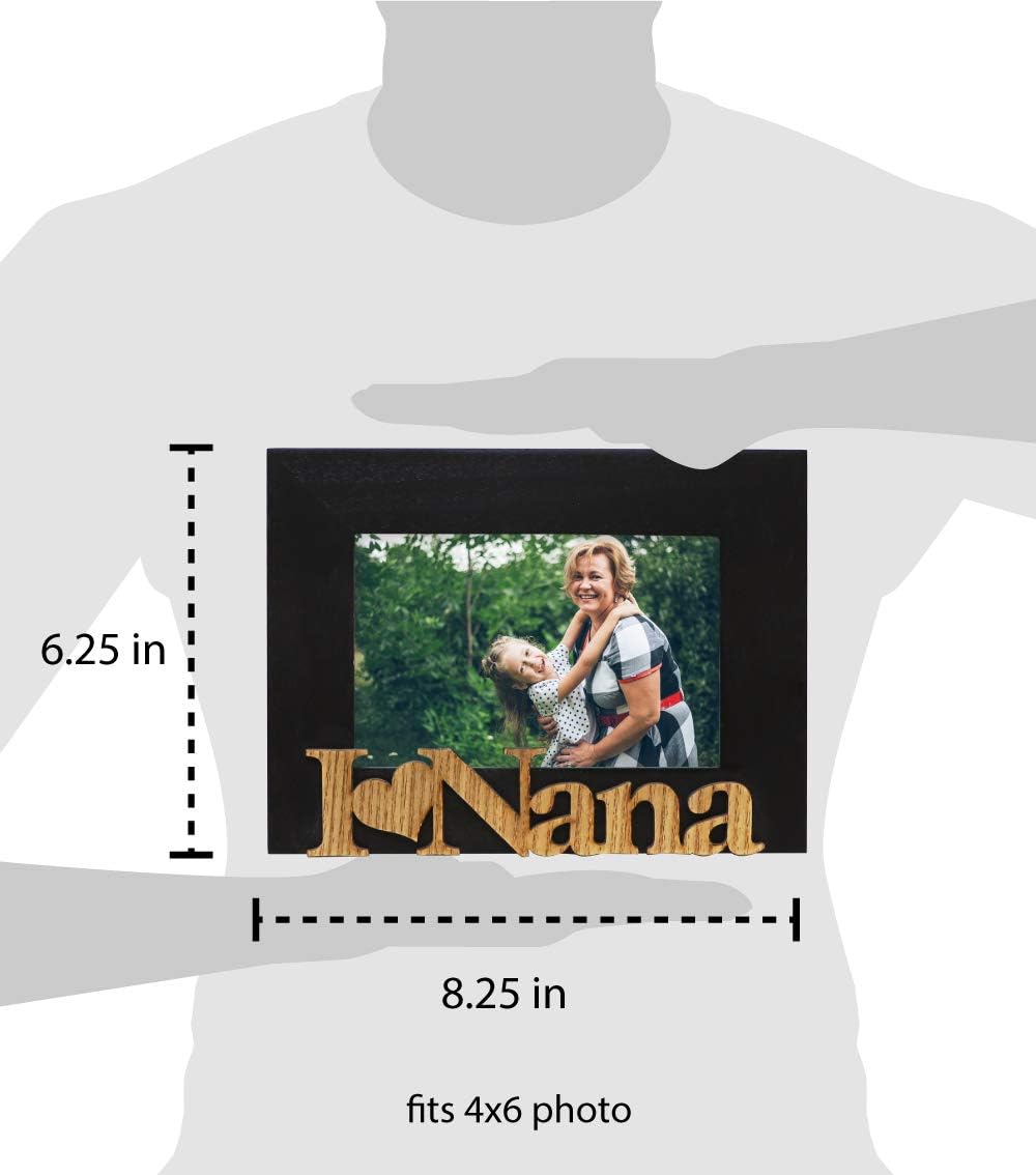 Isaac Jacobs 4x6 Black Wood Sentiments “I Love Nana Picture Frame