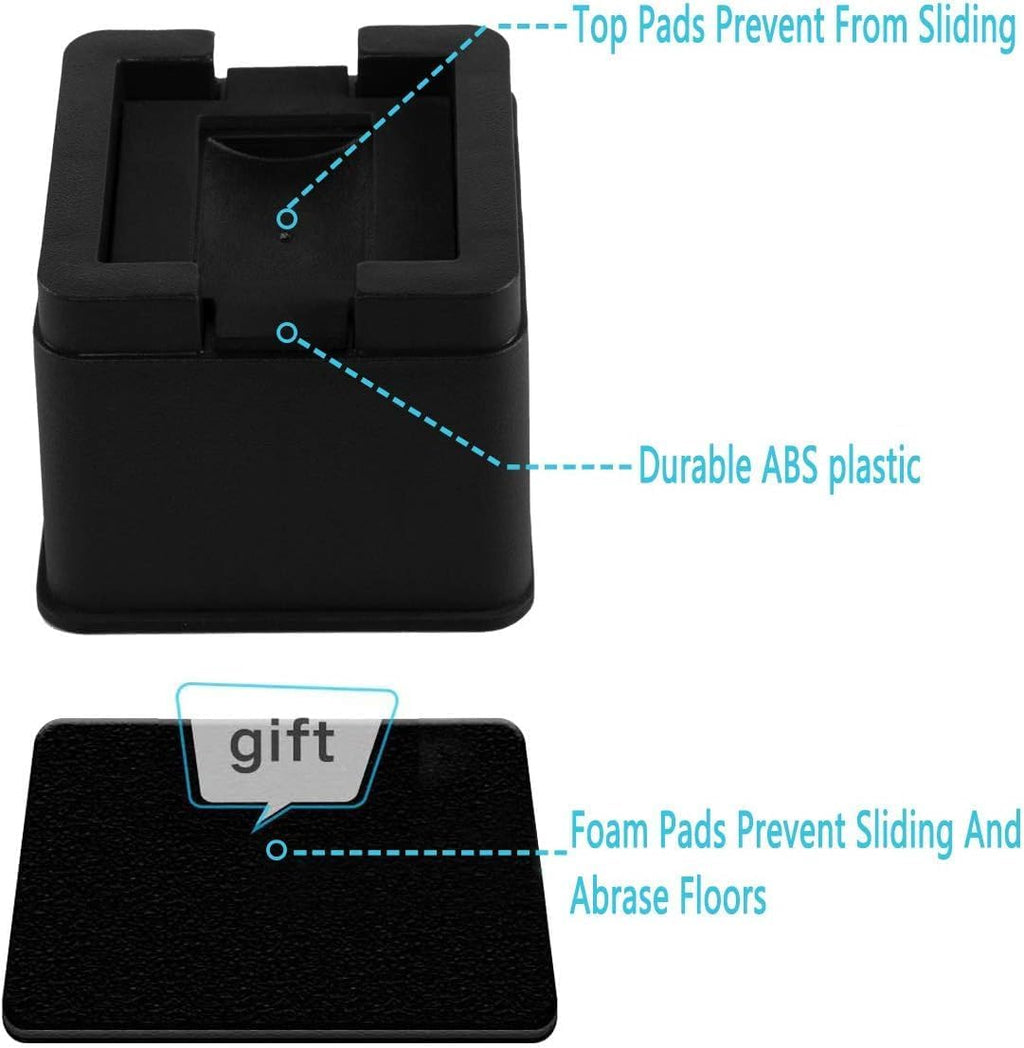 BTSD-home 3 Inch Heavy Duty Bed Risers