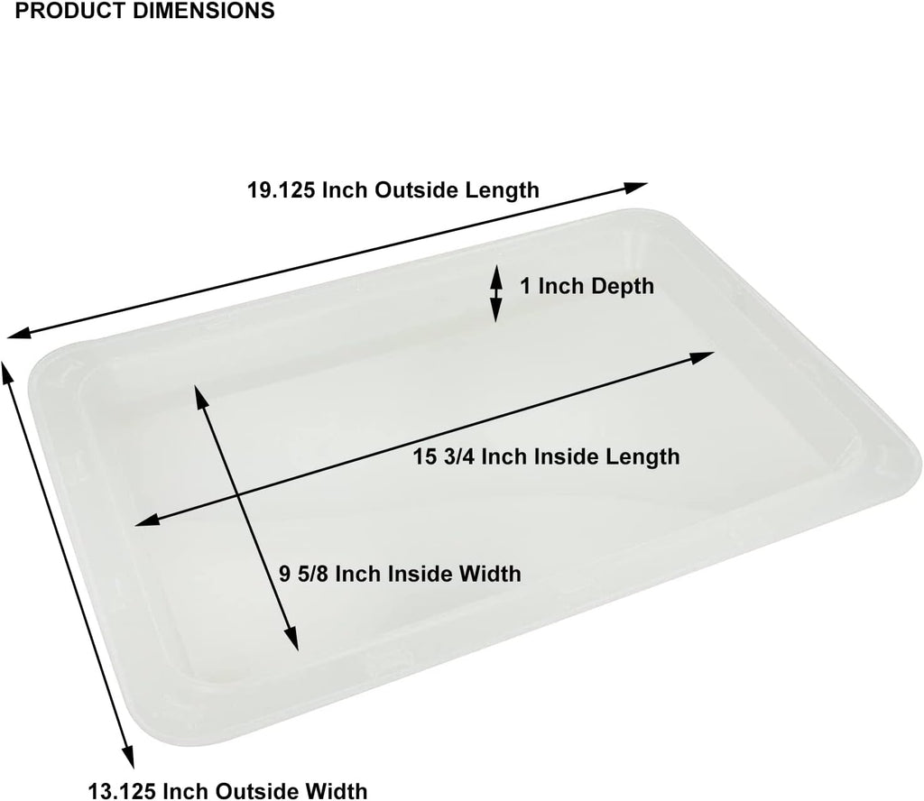 PetRageous 55142 Bone N Up Non-Slip Clear Plastic Dog Feeding Tray 19.125-Inch by 13.125-Inch for Dogs and Cats, White