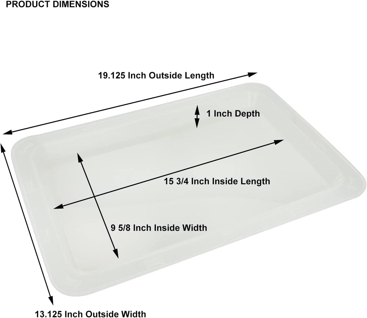 PetRageous 55142 Bone N Up Non-Slip Clear Plastic Dog Feeding Tray 19.125-Inch by 13.125-Inch for Dogs and Cats, White
