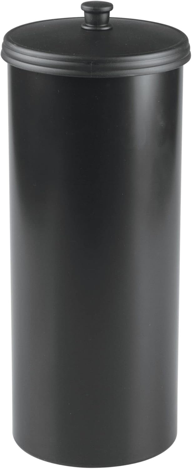 iDesign Freestanding Bathroom Toilet Paper Storage Holder, Matte Black