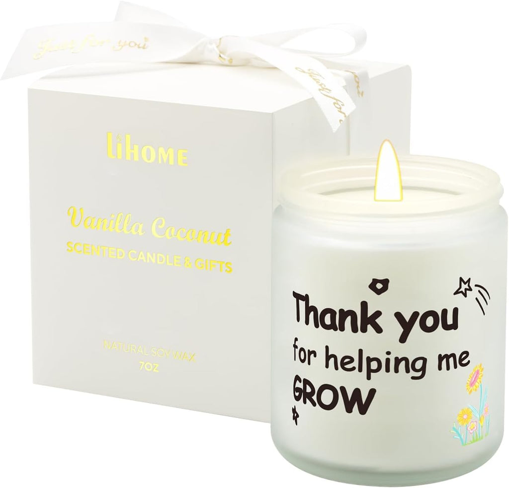 Lihome Teacher Appreciation Gifts - Funny Teacher's Day, Thanksgiving, Birthday, Christmas Gifts, Vanilla Coconut Candles