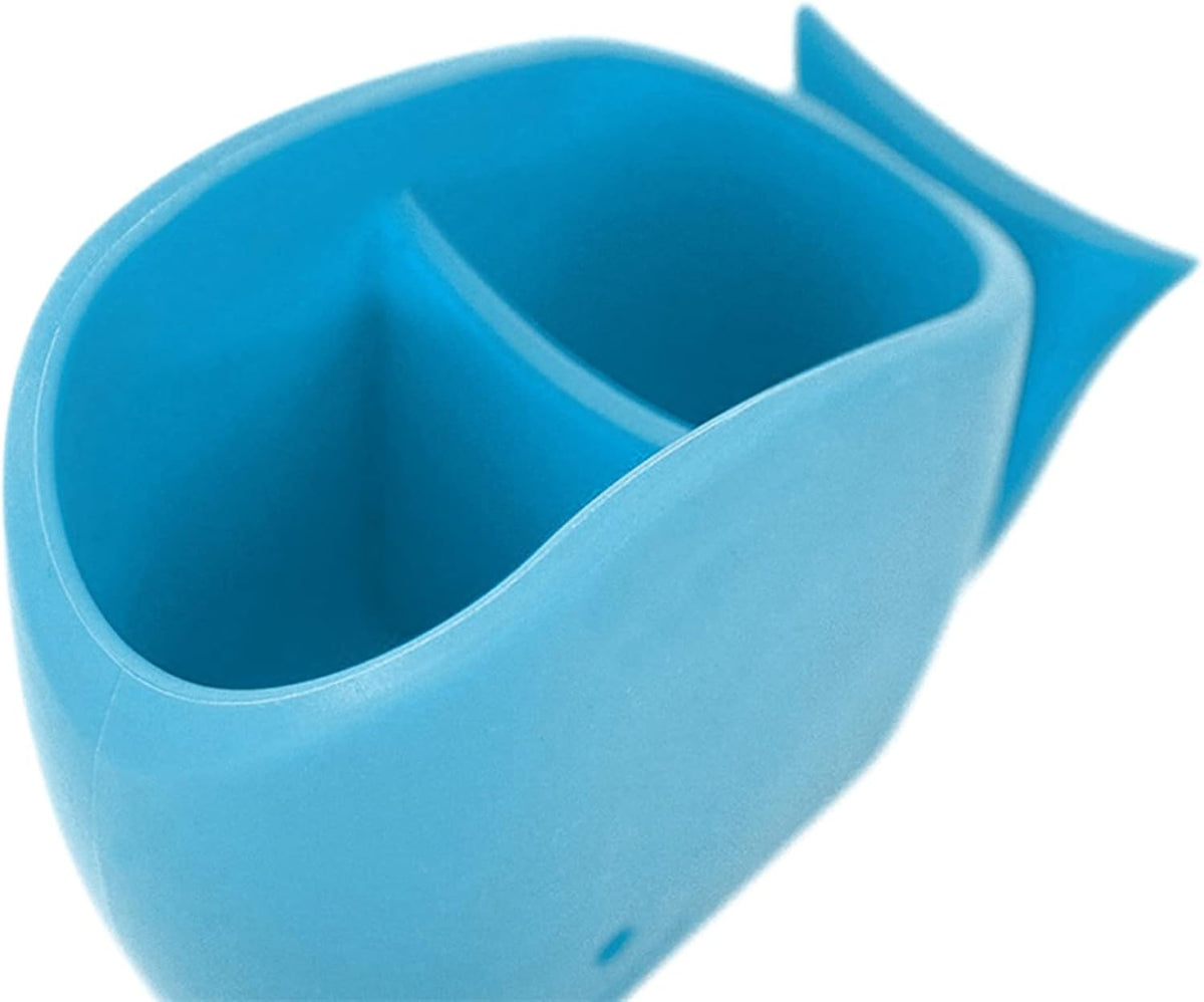 Kids Toothbrush Holder, Cute Whale Toothbrush Holder for Kids, Silicone Animals Toothpaste Holder Organazer for Children Blue