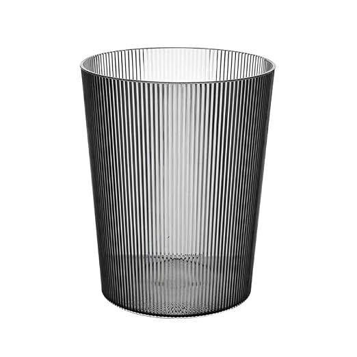 Transparent Trash Can,2 Gallon Grey Garbage Can,1 Pack