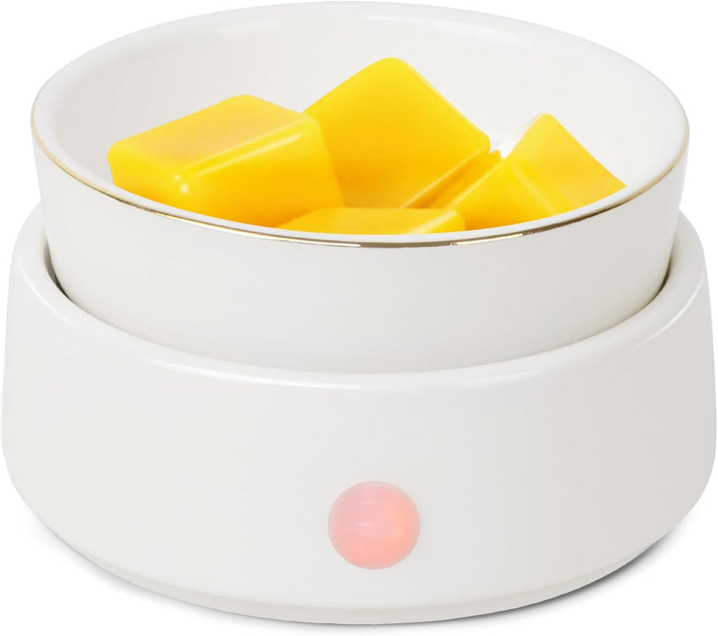 3-in-1 Electric Wax Melt Warmer - Essential Oil and Candle Burner, Ceramic Fragrance Warmer for Scented Tarts, Jars, Oils - Home, Office, Bedroom Gift Decor