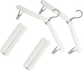 4 Pack Foldable Travel Hangers with Hidden Clips(White)