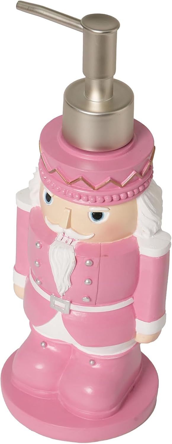 Christmas Pink Nutcracker Hand Soap Liquid Refillable Dispenser