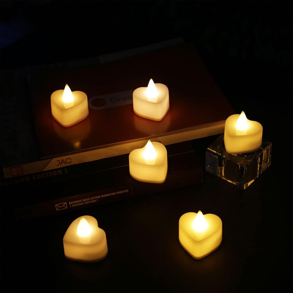 LED Candle Lights, Pack of 24, Flameless Flickering Tea Lights and Decorations for Wedding, Valentine's Day, Marriage Proposal, Party, Festival Celebration