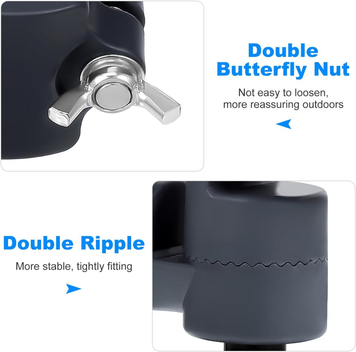 Levemolo Fishing Chair Umbrella Stand Adjustable Knob Fishing Rod Holder Bracket with Bait Tray 6.10X4.72X1.49In Outdoor Umbrella Stand Holder for Beach Chair