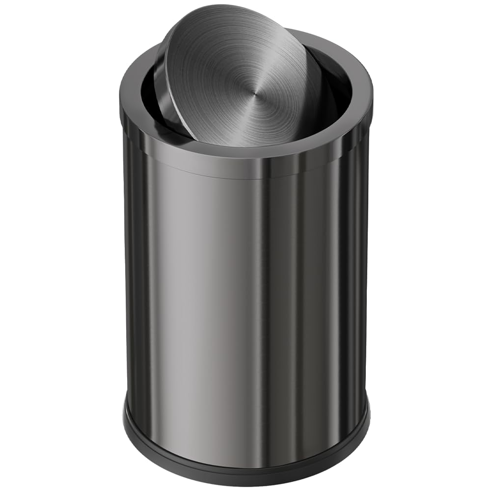 9L/2.4Gal Small Trash Can with Flip Lid,Bathroom Trash can