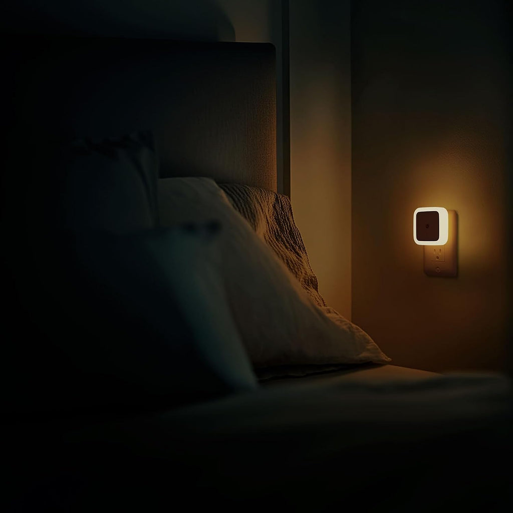 Sujeet Night Light, Night Lights Plug into Wall 4-Pack, Nightlight Plug in Night Lights, Dusk to Dawn Night Lamp Led Night Light for Bedroom, Bathroom, Hallway Warm White