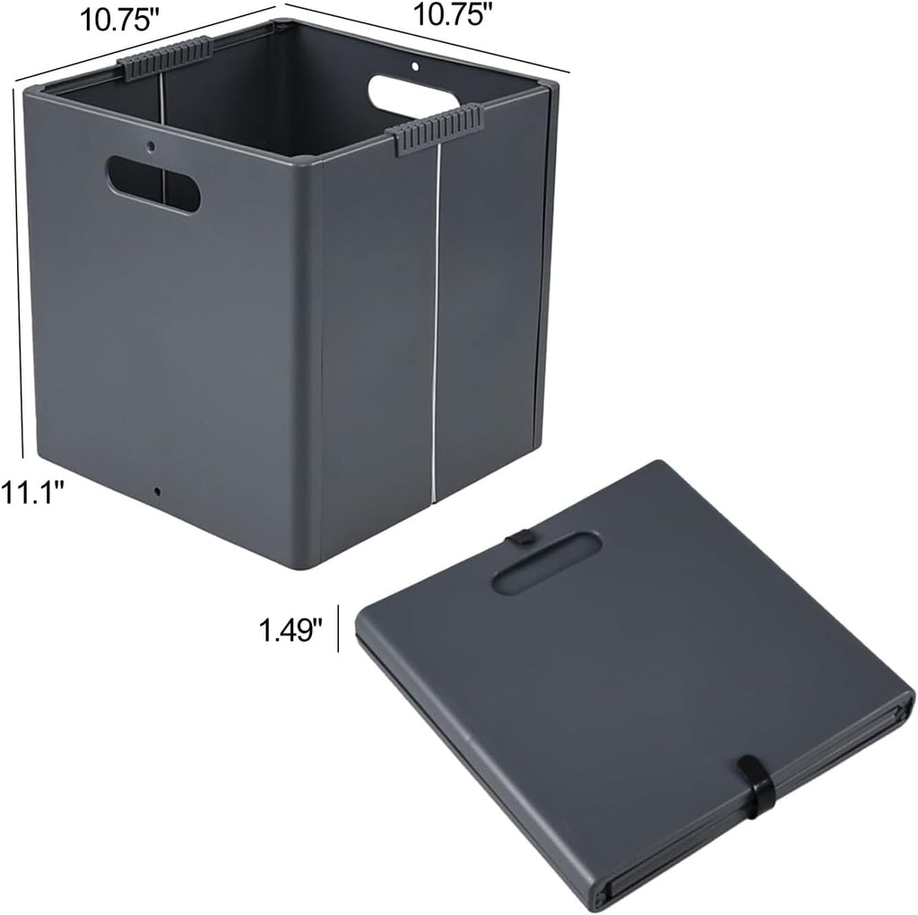 Plastic Foldable Cube Storage Bin, Collapsible Storage Cubes 4-Pack