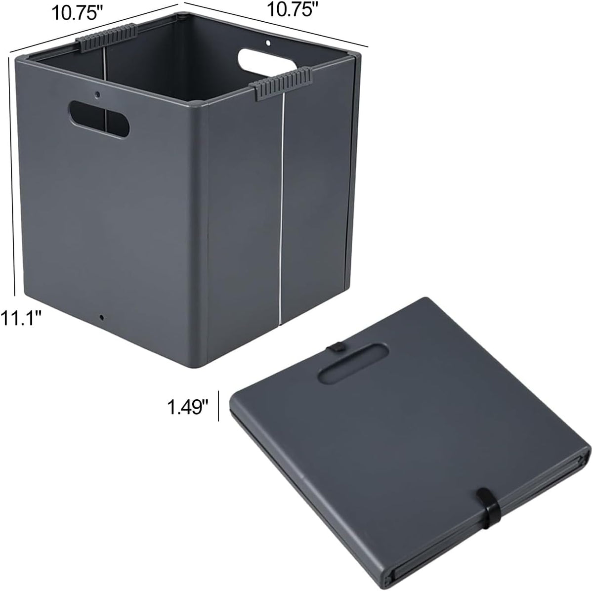 Plastic Foldable Cube Storage Bin, Collapsible Storage Cubes 4-Pack