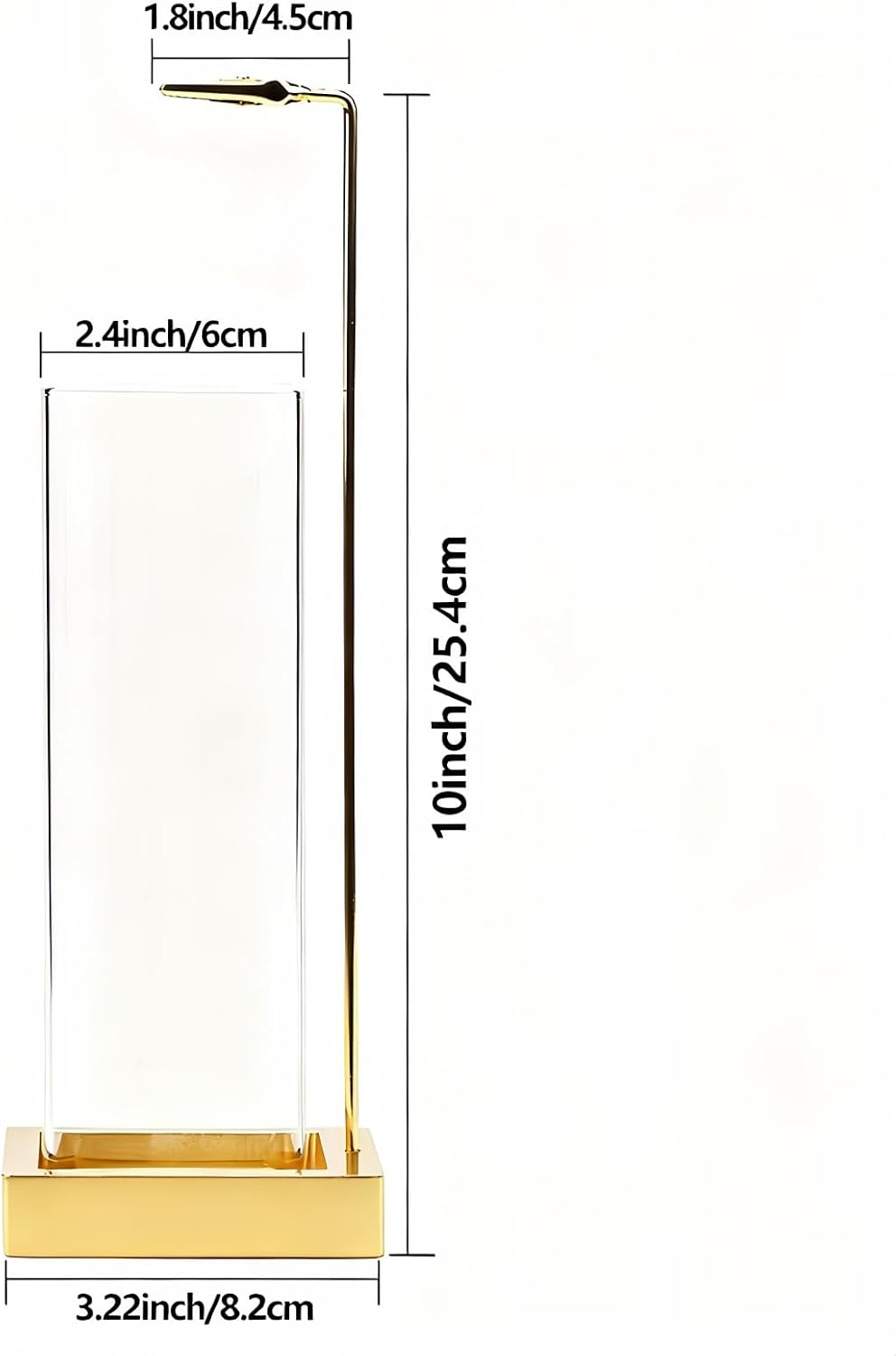 Incense Holder, Metal Incense Holder for Sticks with Removable Glass Ash Catcher, Anti-Ash Incense Burner,Luxury Home Décor for Meditation Relaxation (Gold)