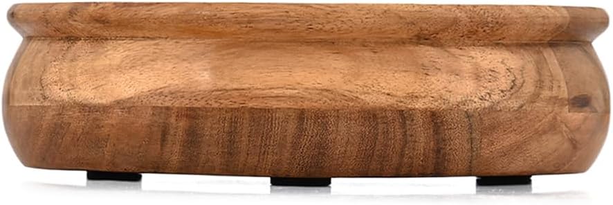 Decorative Bowl Acacia Wood Wooden Catchall Bowl for Entryway, Coffee Table, or Kitchen Counter (8" x 8" x 2.5")