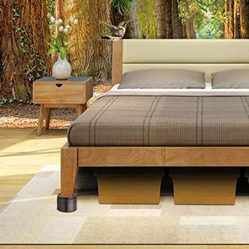 iPrimio Bed Risers 3" Lift, Heavy Duty, Dorm Storage, Round, White, 6 Pack