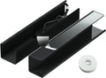 2 Pack No-Screw Cable Management Under Desk, Self-Adhesive Cord Organizer, Wire Management Tray for Office and Home (Black)