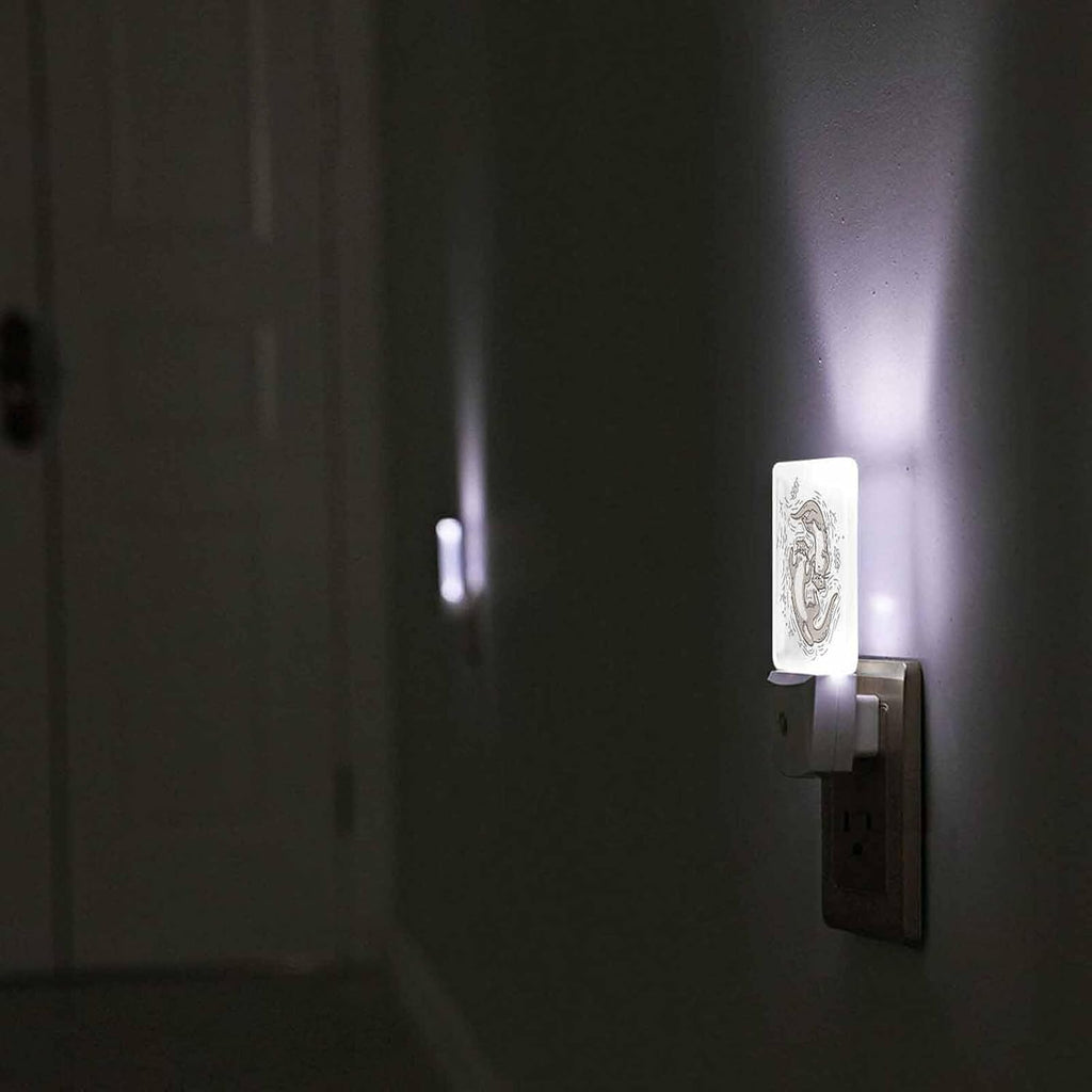 LED Night Light,Funny Couple Otter LED Night Light Plug into Wall with Dusk to Dawn Light Sensor White Energy Efficient Nightlight for Bedroom Bathroom Hallway Living Room Kitchen