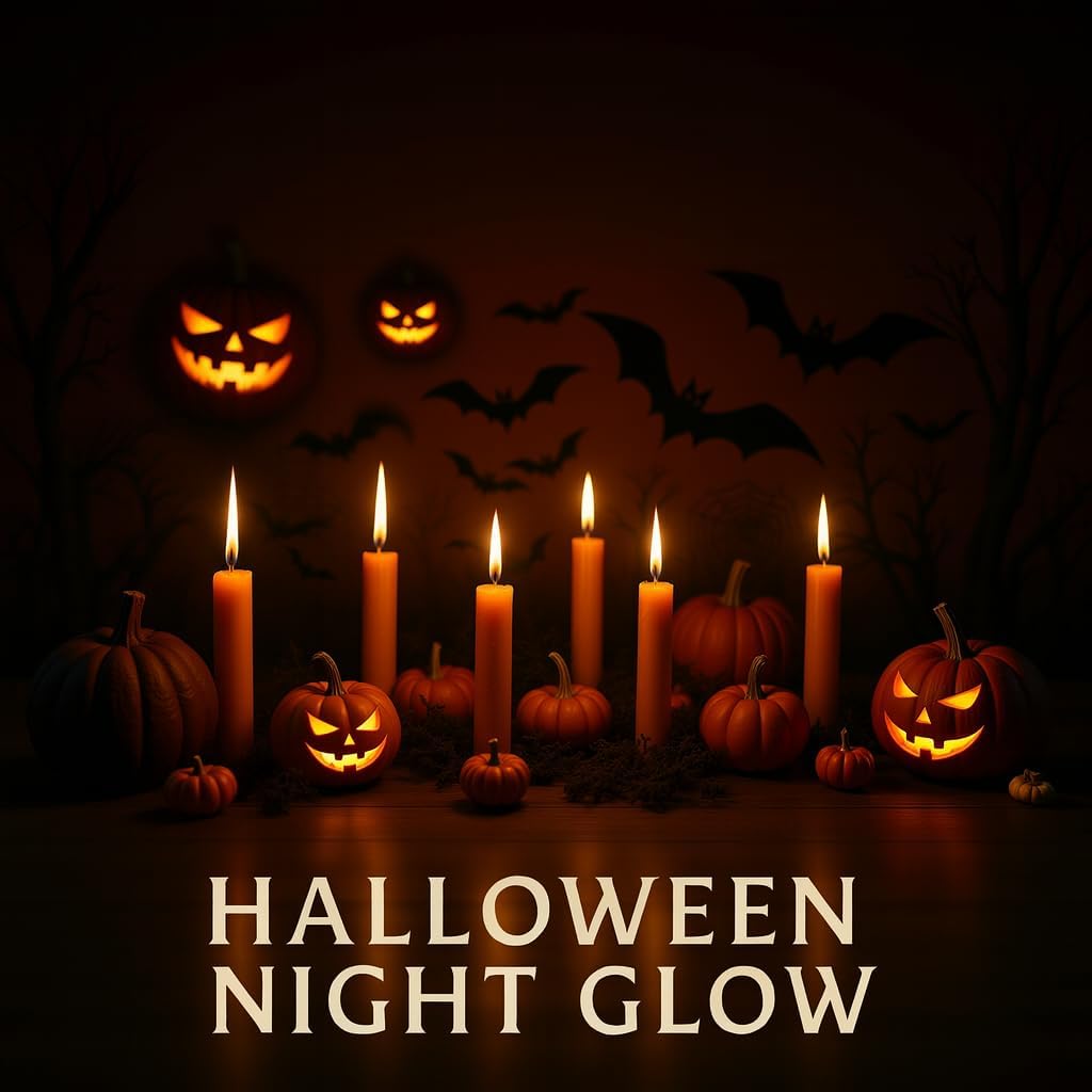 Leor & Lair Halloween Candlesticks, 4 Pack, 10" Orange & Black Candles