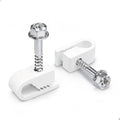 Round Cable Clip with Screws for Starlink Ethernet Cable, Wire Clip, Cord Clips for Starlink Cables Wall Installation, Coaxial Cable Organizer Clips for Hanging -10 Pack