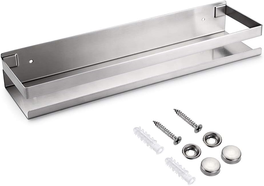 OwnMy 16 Inch Bathroom Shower Shelf Stainless Steel Wall Shower Caddy Rack