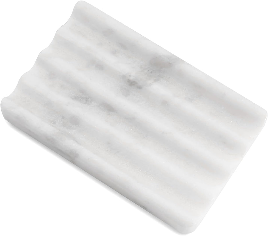 2 Pcs Marble Soap Holder, Soap Dish for Shower, Bathroom, Kitchen, Multi-Function Bar Soaps Holder, Soaps Saver with Water Ripple Design, Soap Tray(Namib Fantasy)