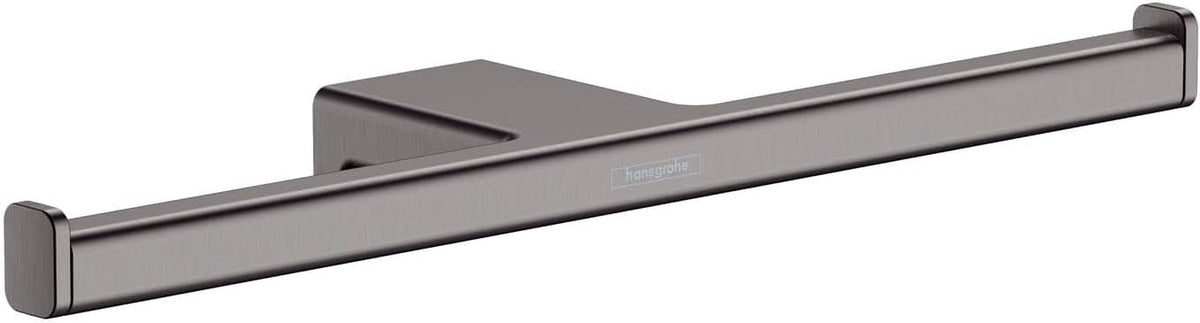 hansgrohe AddStoris Double Roll Holder in Brushed Black Chrome 1-inch Accessories in Brushed Black Chrome, 41748340