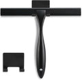 NETANY Shower Squeegee, 12-Inch Matte Black Squeegee, All-Purpose Stainless Steel Squeegee for Bathroom, Shower Doors, Mirrors, Tiles and Car Windows - 100% Streak Free