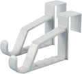 HANGERWORLD 2 Pack Over The Door Hooks for Hangers - Extra Strong White Plastic Over Door Hook for Hanging Clothes, Towels, Robes, Hats, Bags and More