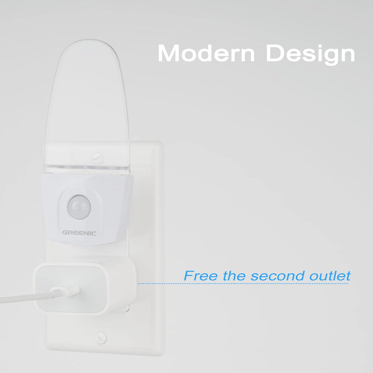GREENIC Blue Motion Sensor Night Light Plug in 2 Pack, 0.5W LED Motion Detector Night Light Lamp, Automatic Motion Activated Nightlights for Modern Home Decor, Living Room, Bedroom, Bathroom, Kitchen