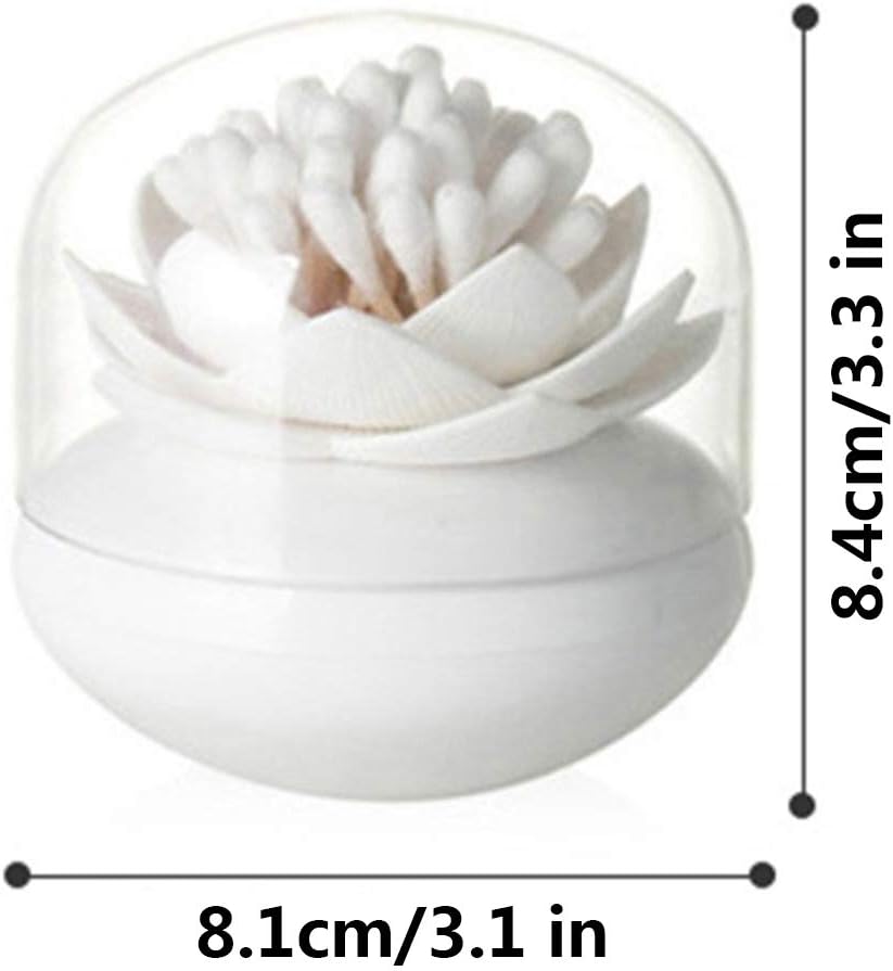 2 Pack Creative Lotus Cotton Swab Holder Q-Tips Toothpicks Holder Table Decorate Cotton Bud Storage Box Organizer