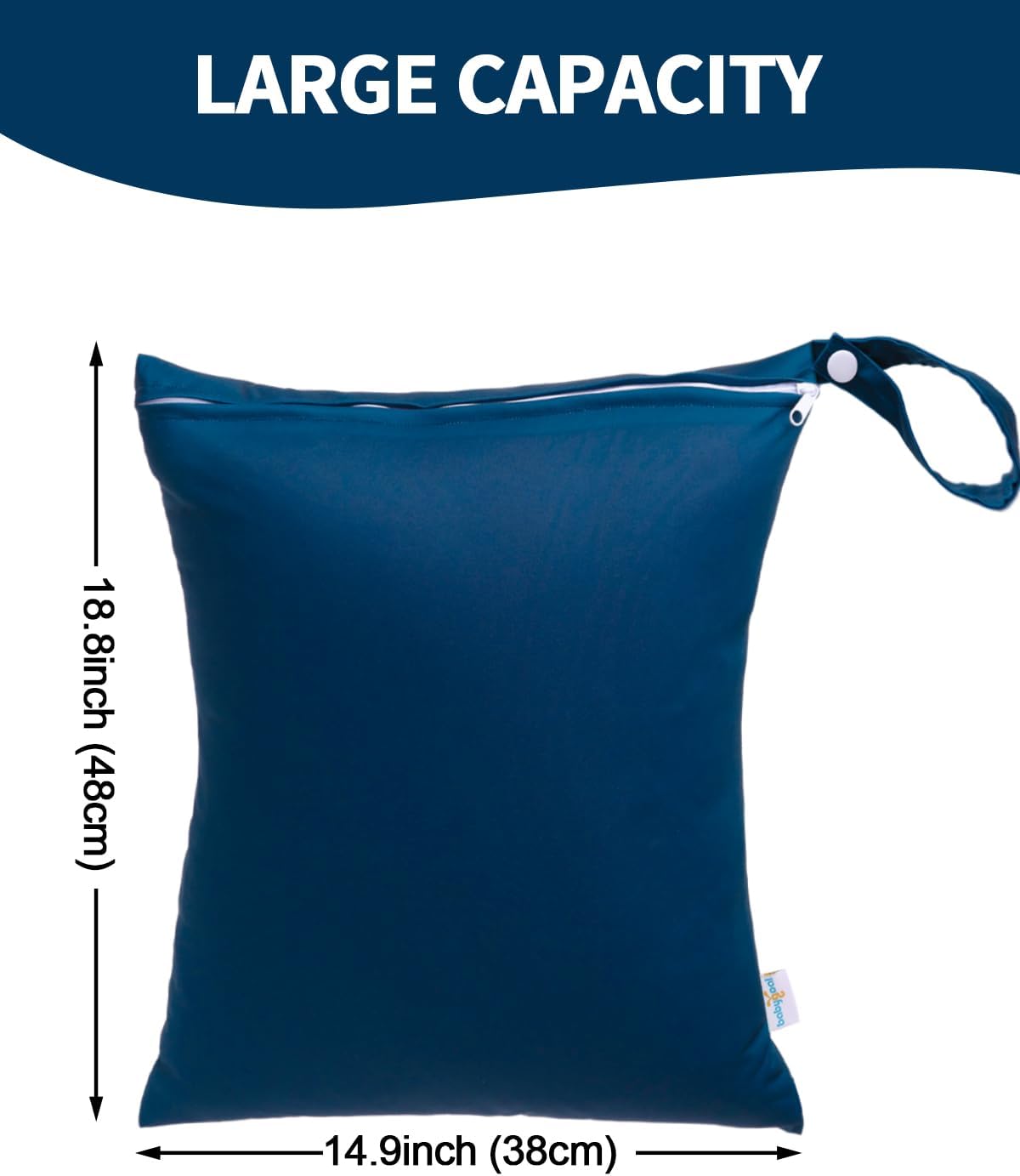 babygoal Travel Laundry Bags 2 Pack, Ideal for Travel, Gym and Swimming-Washable Waterproof Wet Dry Bags for Dirty Clothes, Bathing Suits and Swimsuits(olive green and lake blue)