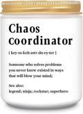 LEIOH Chaos Coordinator Gift Ideas,Christmas Birthday Thank You Gifts for Women,Boss Lady,Coworkers,Manager,Office,Teacher,Nurse,Mom,Her, Lavender Jar Candle